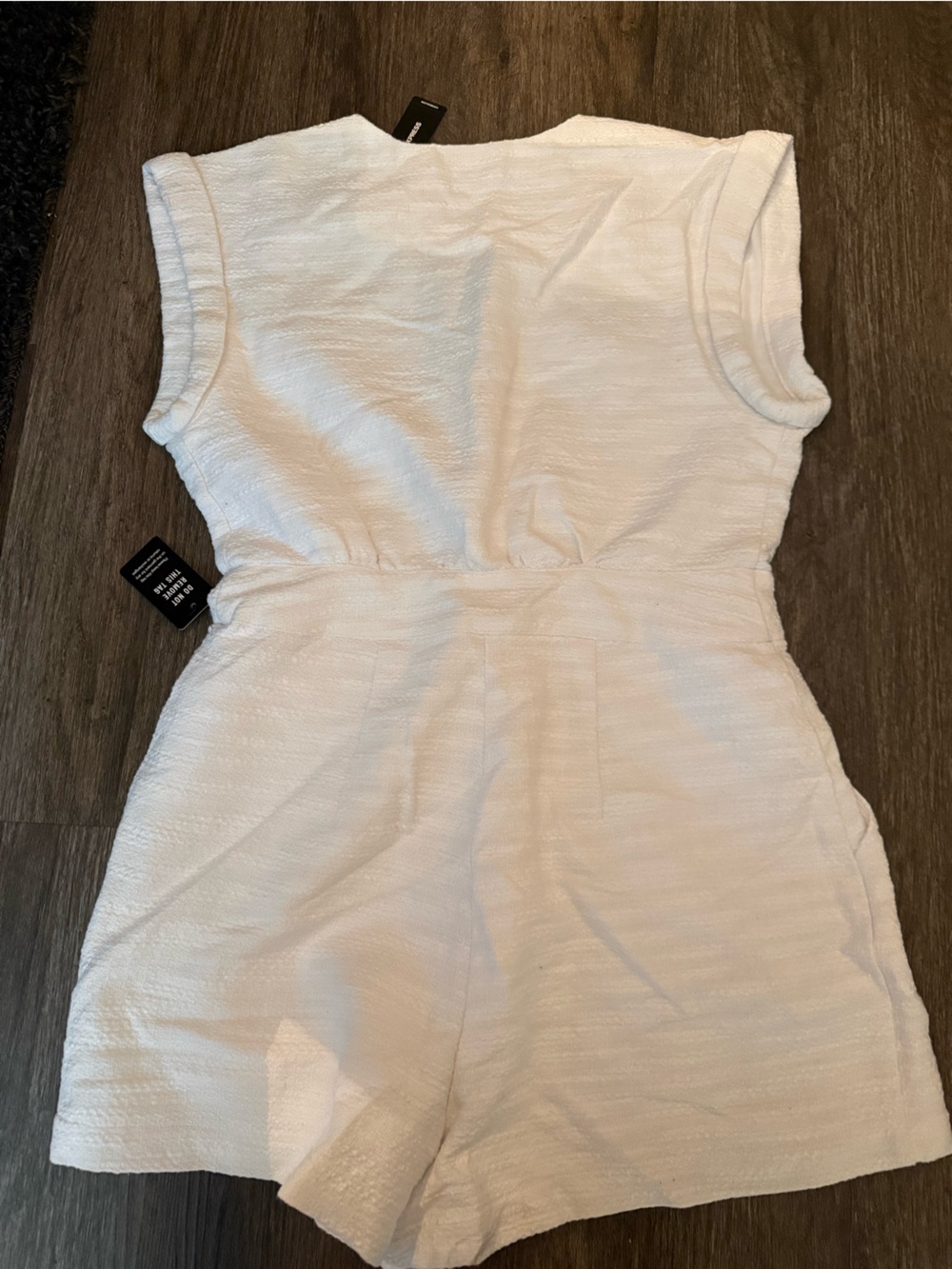 Express Cream Textured Button Jacket - Picture 2 of 3